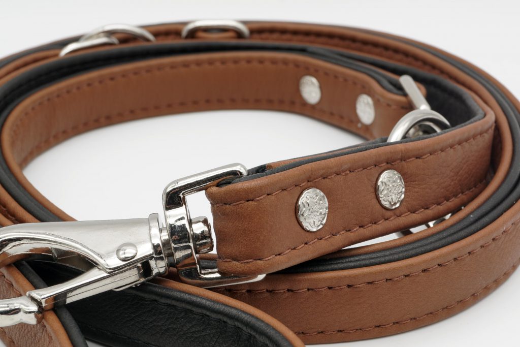 Tissting Leder Hundeleine Verstellbar - 2 Meter Für Große Hunde