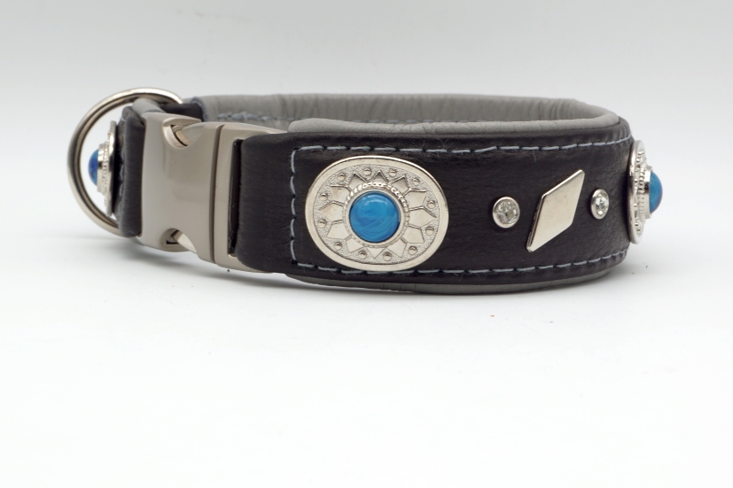Länge 55 cm Stärke 3,0 mm Halsband rund mit Magnetverschluss aus Edelstahl Zinngeschenke Lederband glatt schwarz 